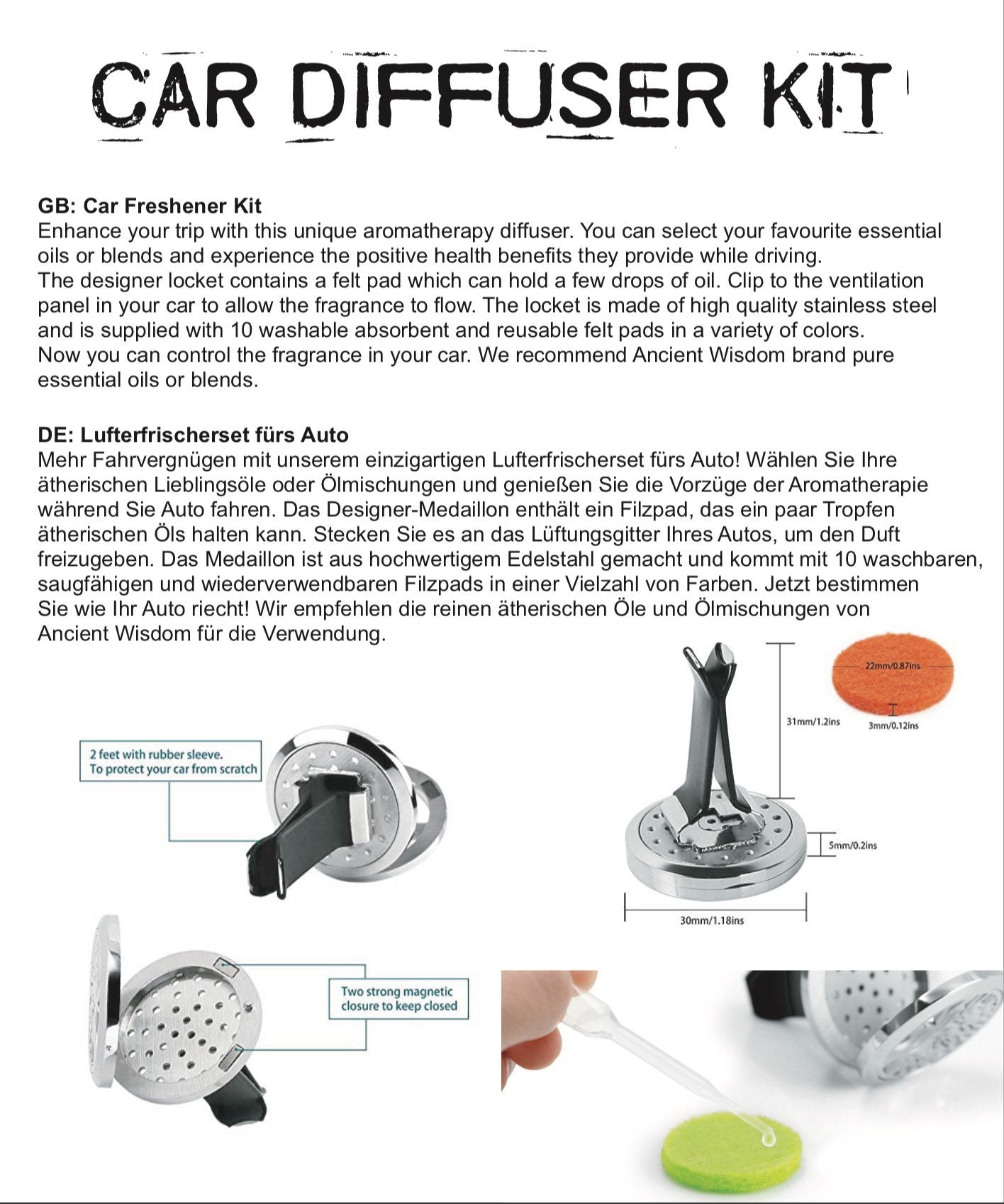 Car Diffuser and Grand tour oil