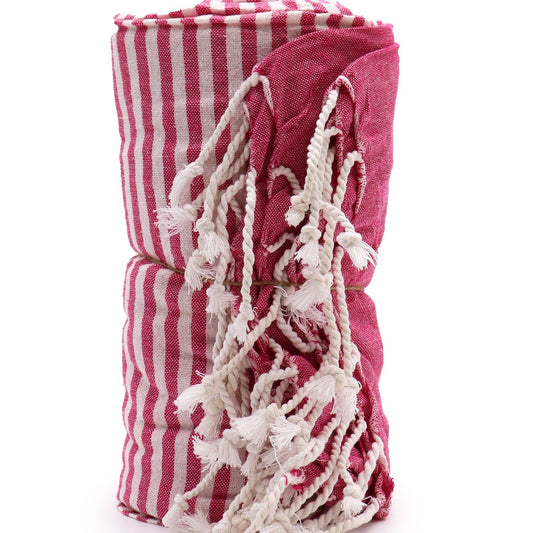 Cotton Pario Towel - 100x180 cm - Hot Pink