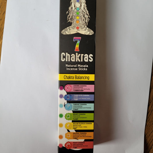 Tribal Soul Incense Sticks - 7 Chakras with Message Card