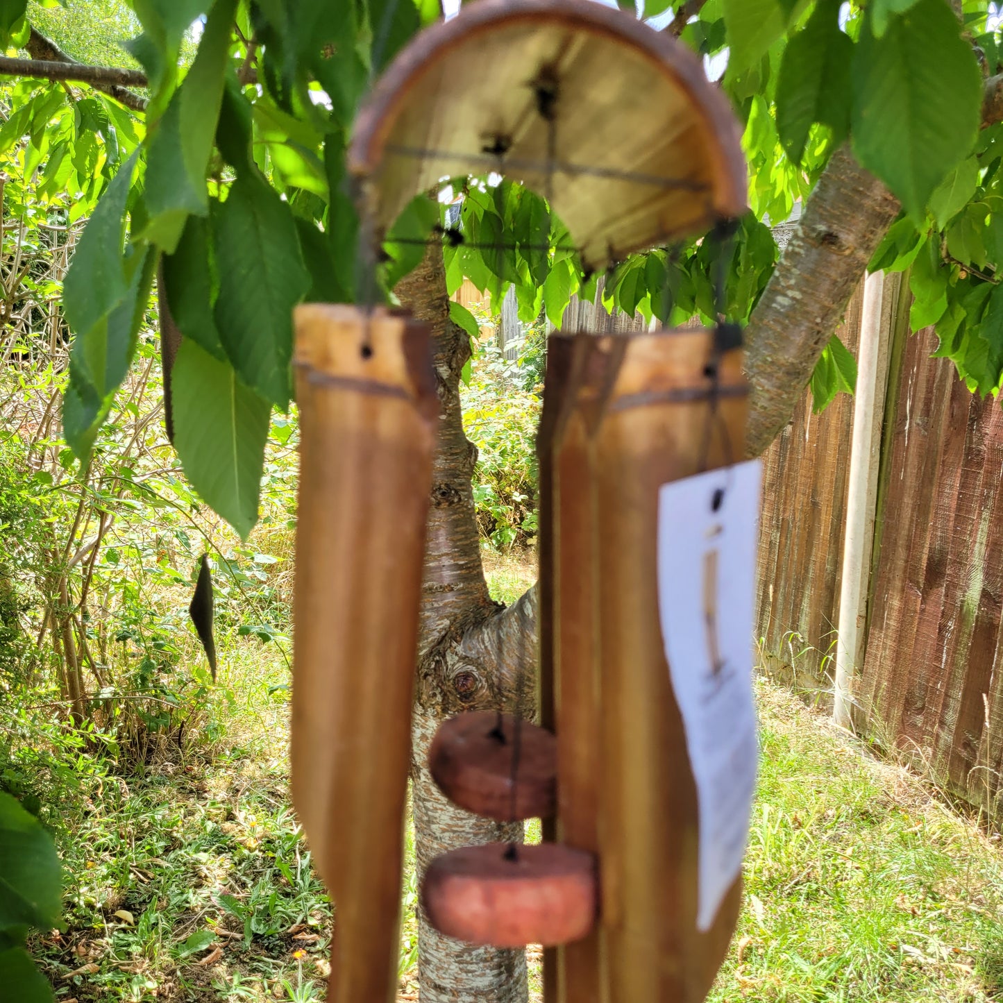 Bamboo Windchime - Natural finish - 6 Large Tubes