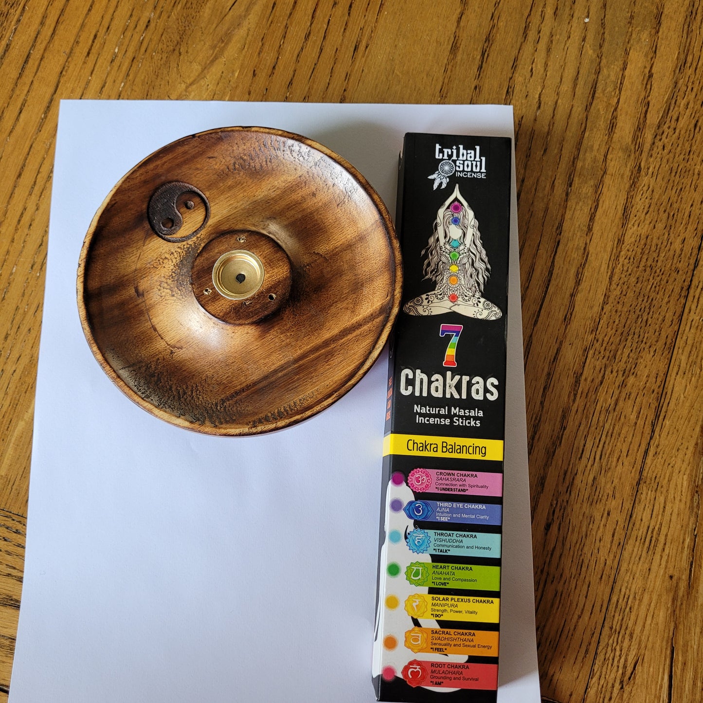 7 chakra incense and burner