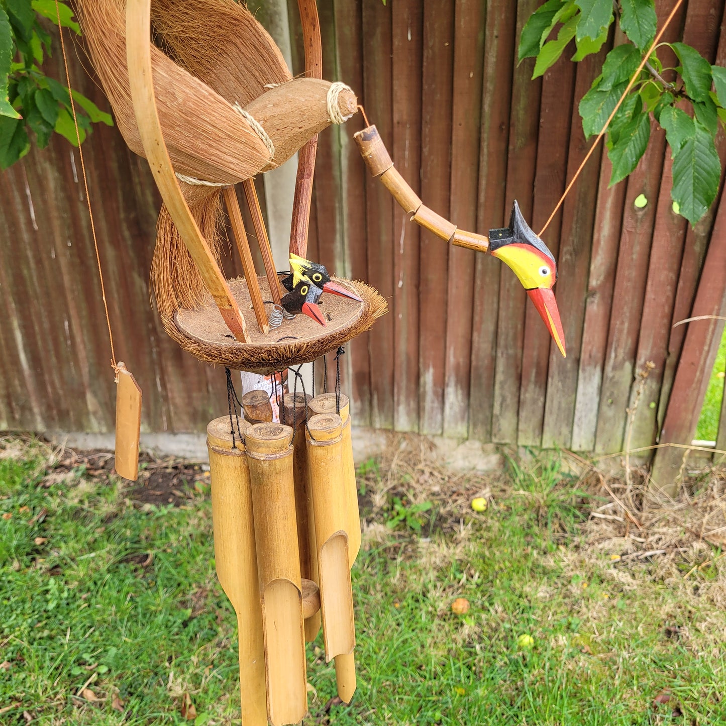 Bamboo Windchime - Natural finish - Mother & Chicks