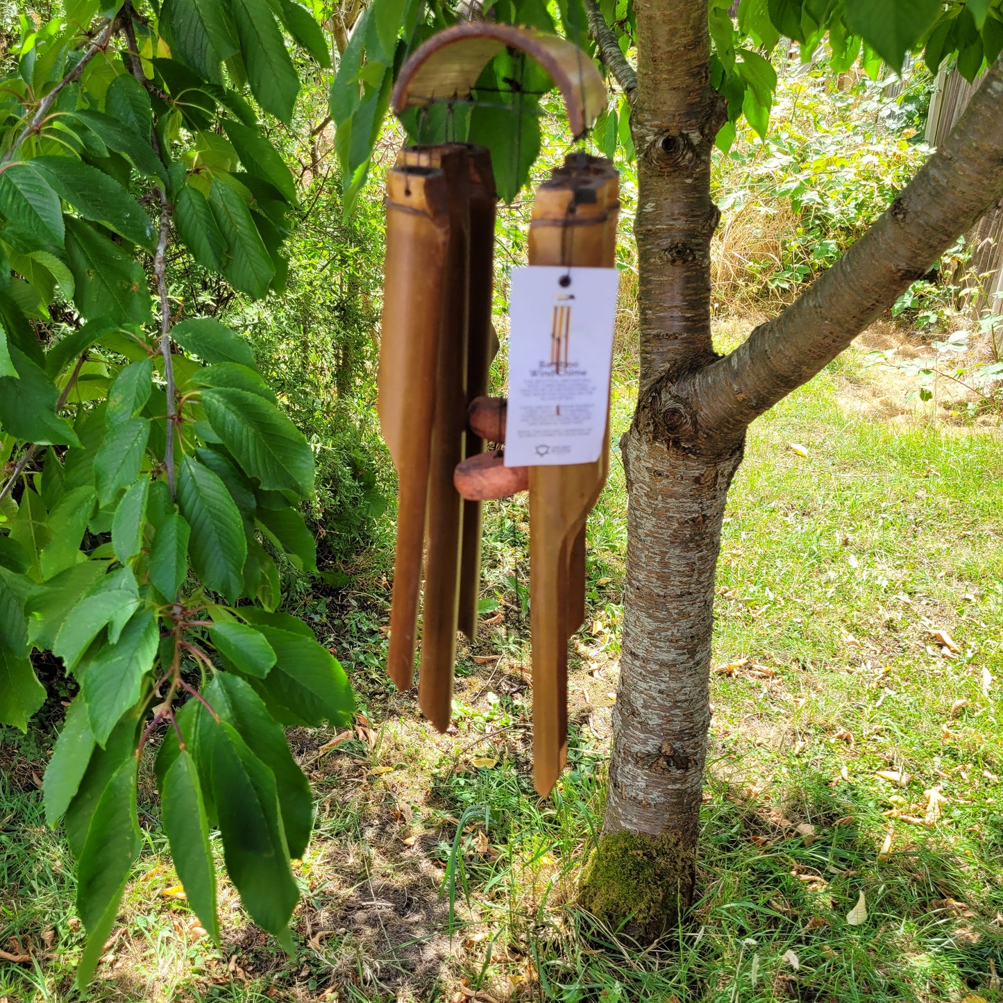 Bamboo Windchime - Natural finish - 6 Large Tubes