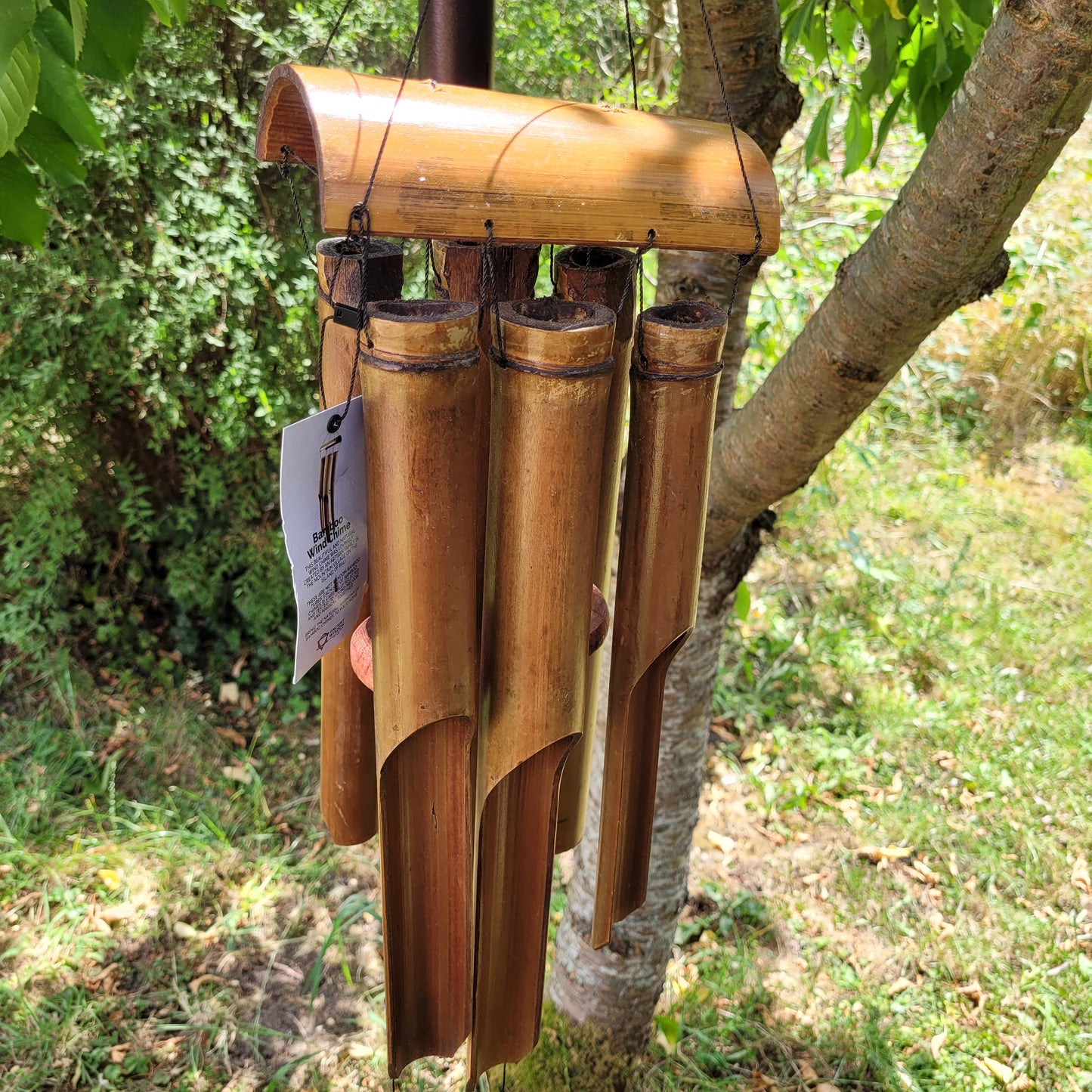 Bamboo Windchime - Natural finish - 6 Large Tubes